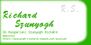 richard szunyogh business card